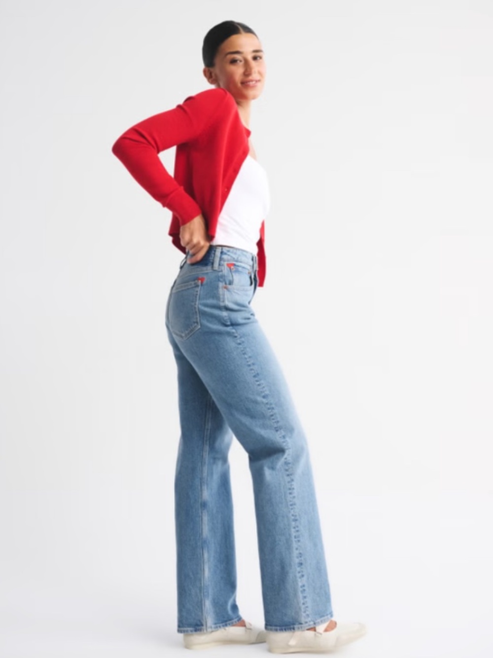 Abercrombie & Fitch Pale Blue Straight Leg Jeans